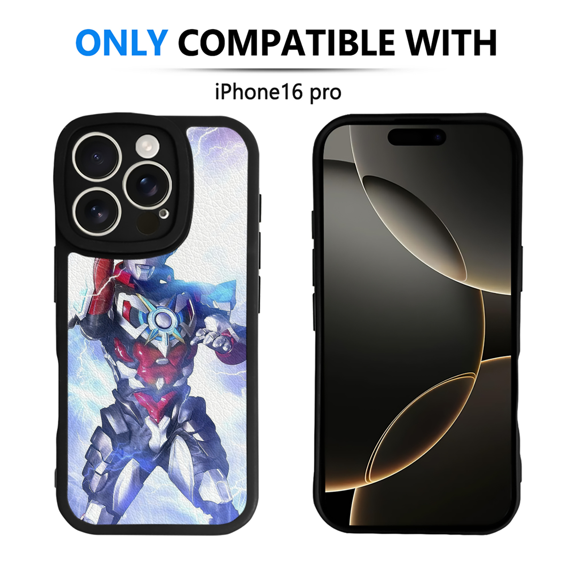 （画像用） ウルトラマン Ultraman 【iPhone 16シリーズ対応】シリコンスマホケース（レザー調） 材質：シリコン